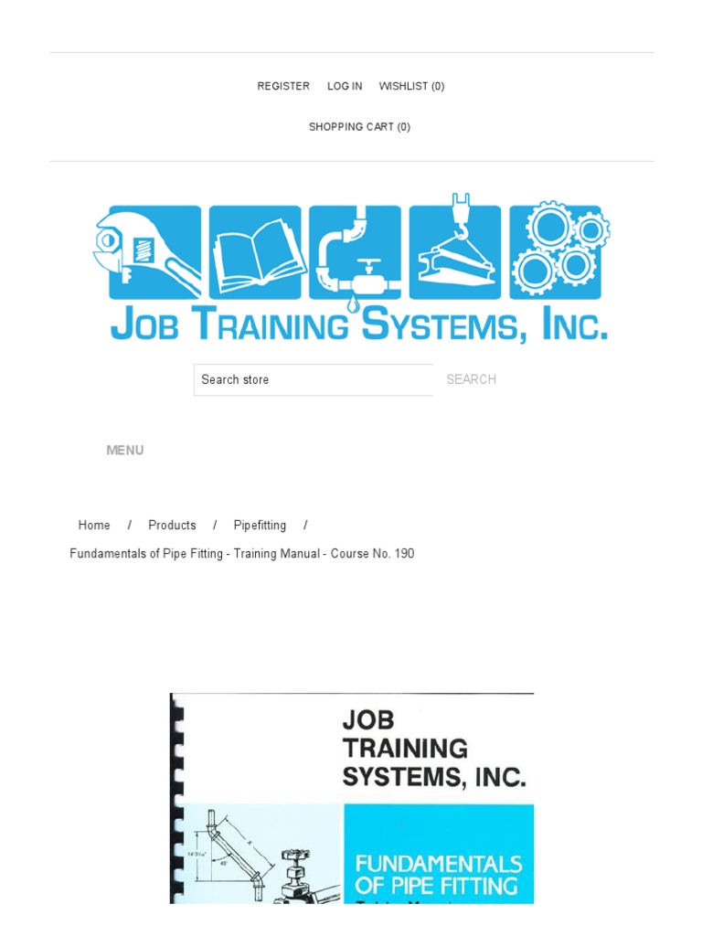 Fundamentals of Pipe Fitting Training Manual Course No. 190 Job