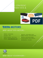 International Strategic Alliance Between Tata & Volkswagen