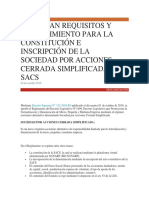 APRUEBAN REQUISITOS Y PROCEDIMIENTO PARA LA CONSTITUCIÓN E INSCRIPCIÓN DE SACS.docx