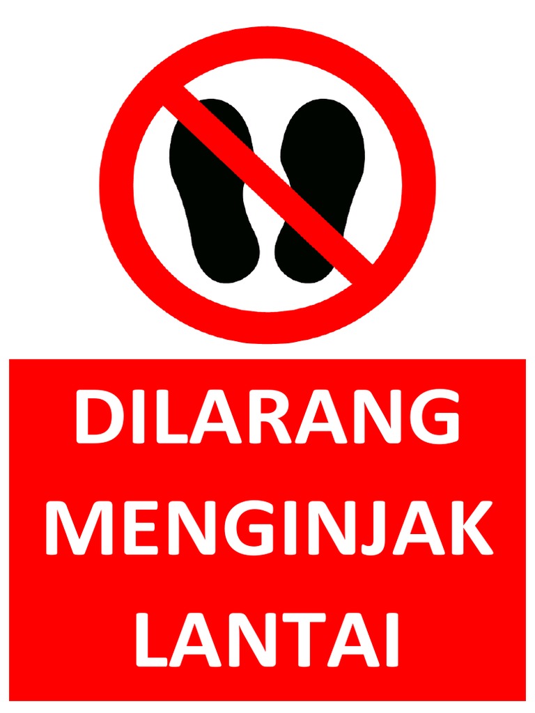 Poster Dilarang Menginjak Lantai | PDF