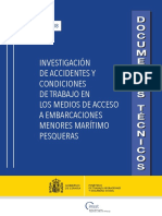 Investigación de Accidentes y Condiciones de Trabajo en Los Medios de Acceso a Embarcaciones Menores Marítimo Pesqueras