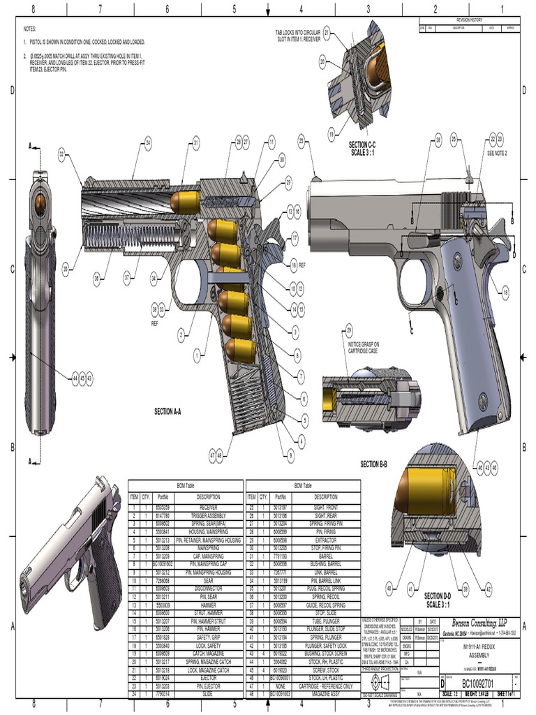 Súng M1911-A1 Redux | PDF | Projectile Weapons | Weapon Design