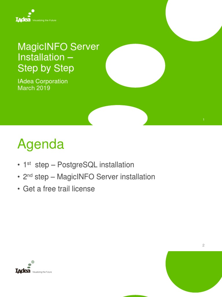 MagicINFO Server Installation PDF Postgre Sql Operating System