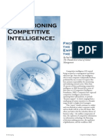 Re Positioning Competitive Intelligence - Kissinger