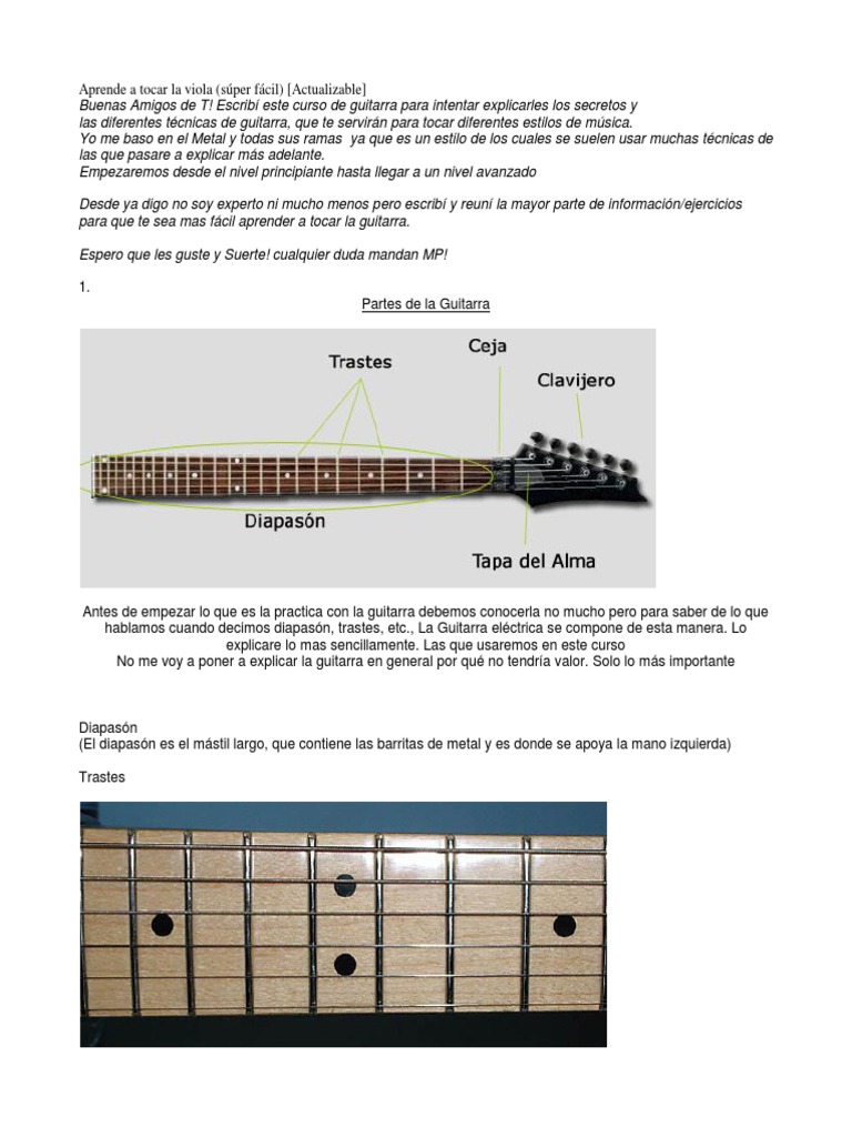 Aprende los fundamentos de la guitarra de forma sencilla y progresiva ...