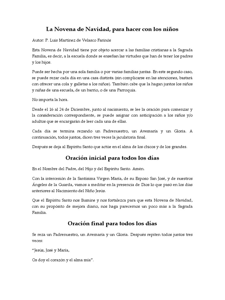 Novena Navidad | PDF | María, madre de Jesús | orador del Señor