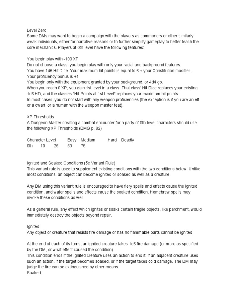 5e D&D Variant Rules PDF Dialect Egg