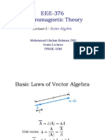 EEE-376 Electromagnetic Theory Lecture-1 Vector Algebra Basics