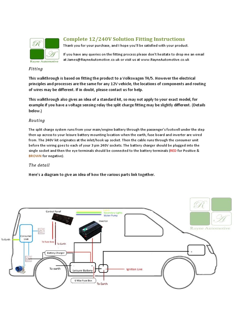 Complete Campervan Electrical Guide | PDF | Electrical Connector | Fuse ...
