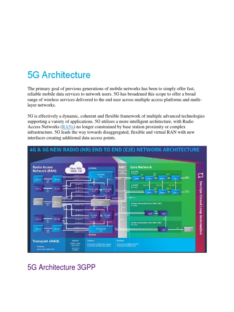 5G Architecture | PDF | 4 G | Computer Network
