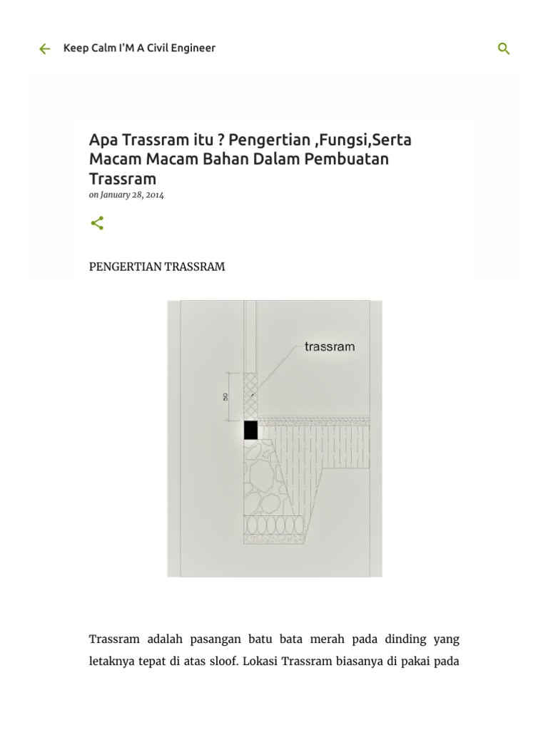Pengertian dan Fungsi Trassram | PDF