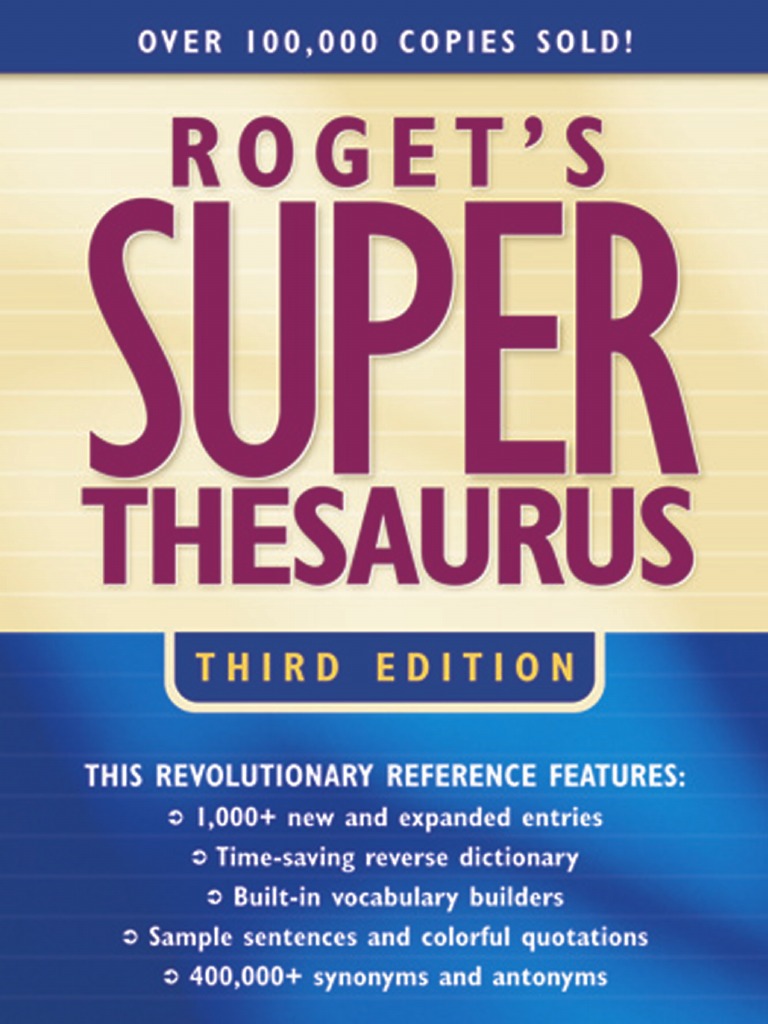Roget's Super Thesaurus, 3rd Edition 2003 PDF