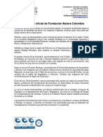 Comunicado Oficial Fundación Natura