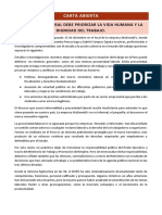 Carta Abierta Politica Laboral Debe Priorizar La Vida Humana y La Dignidad Del Trabajo