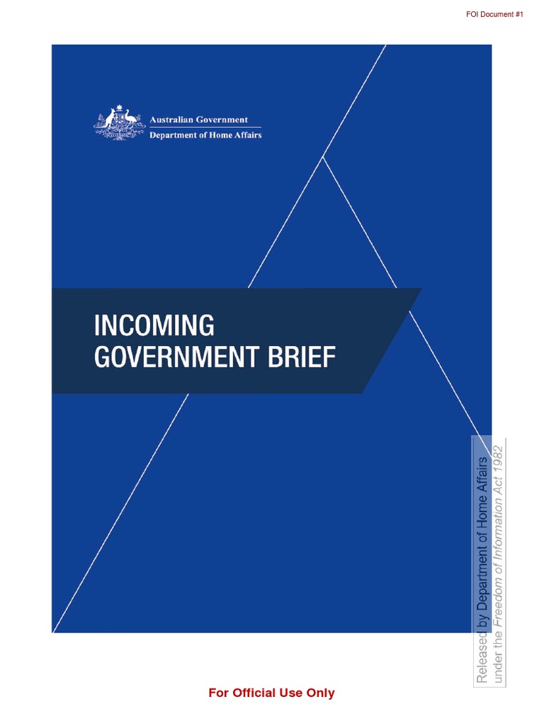 Incoming Brief - Minister For Home Affairs | PDF | National Security |  Security