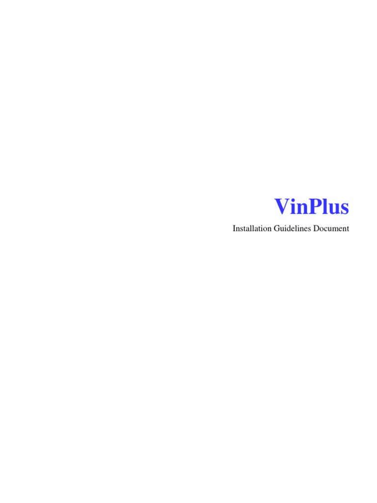 VinPlus Installation Guideline PDF | PDF | Microsoft Sql Server | Databases