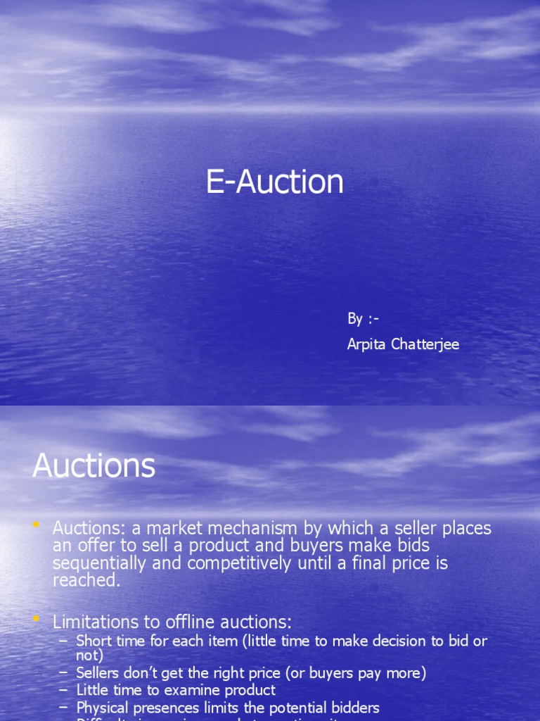 Understanding E-Auctions: Types & Benefits | PDF | Auction | Market ...