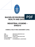 Chemical Health Risk Assessment (CHRA) in Vector Borne Disease Control Storage