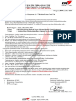 Surat Panggilan Tes PT - Kaltim Prima Coal Denpasar PDF