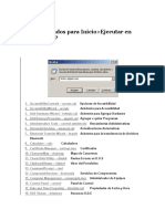 116 Comandos para Inicio Ejecutar