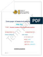 Boundary Condition in Solving D.E