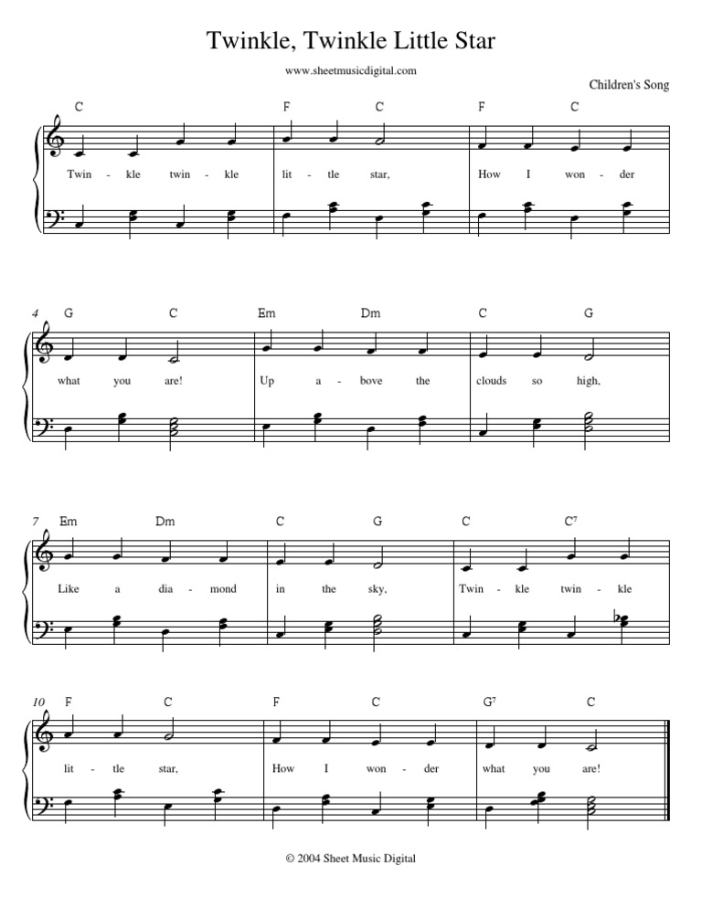 Twinkle Twinkle Little Star | PDF