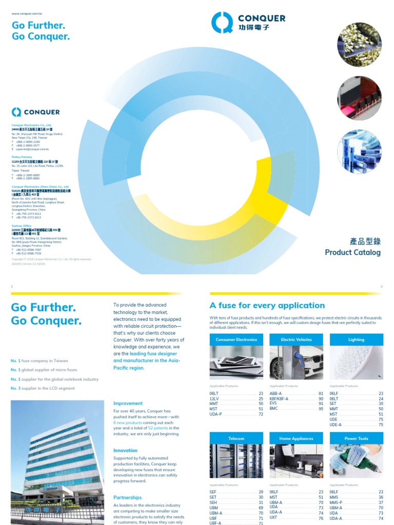 CONQUER Product Catalog | PDF | Fuse (Electrical) | Power Engineering