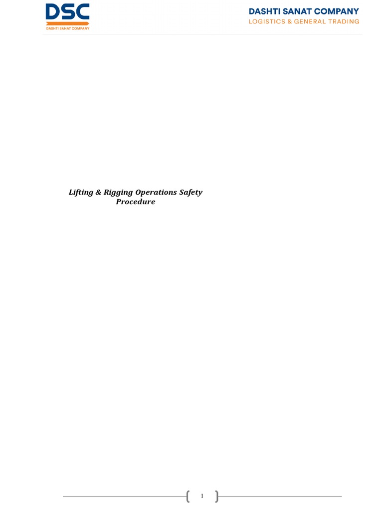 Lifting and Rigging Safety Procedures | PDF | Forklift | Crane (Machine)