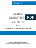 ForumIAS Mains Marathon GS Tests 2017 plan
