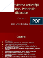 Curs 1 Pedagogie 2. Principiile Didactice 2017