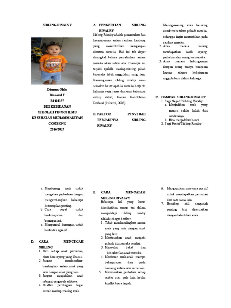 Mengatasi Sibling Rivalry pada Anak | PDF
