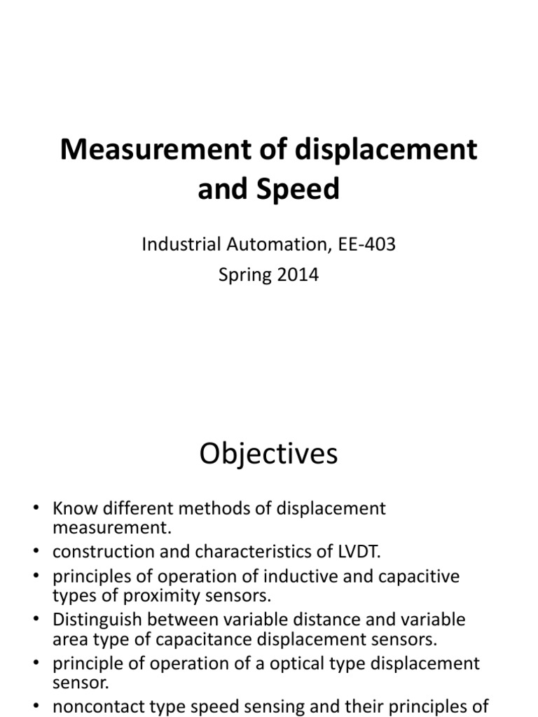 Displacement Sensors in Automation | PDF | Inductor | Inductance