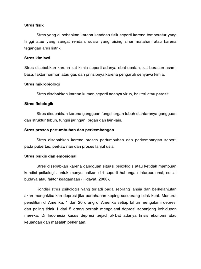 Inilah Berbagai Tipe Jenis Stress Dan Penyebabnya Stress Blog