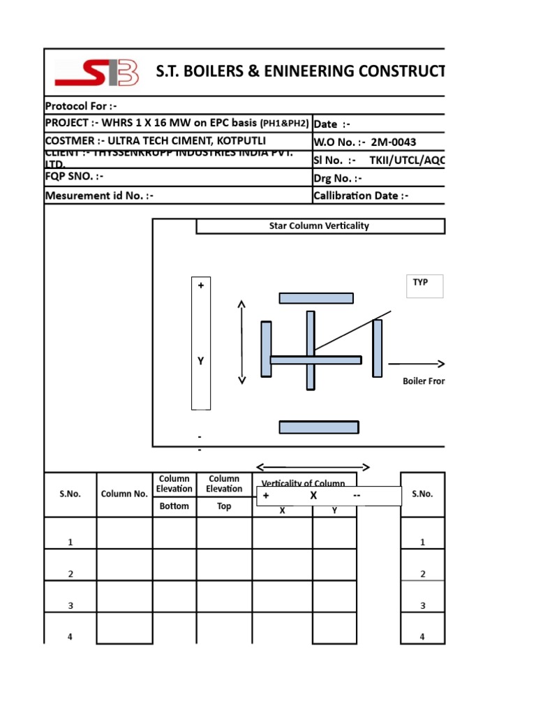 Column Verticality Tolerance Protocol | PDF | Metals | Electric Heating