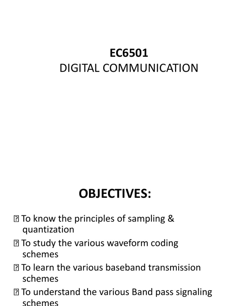 Elements of Digital Communication System PDF Sampling (Signal