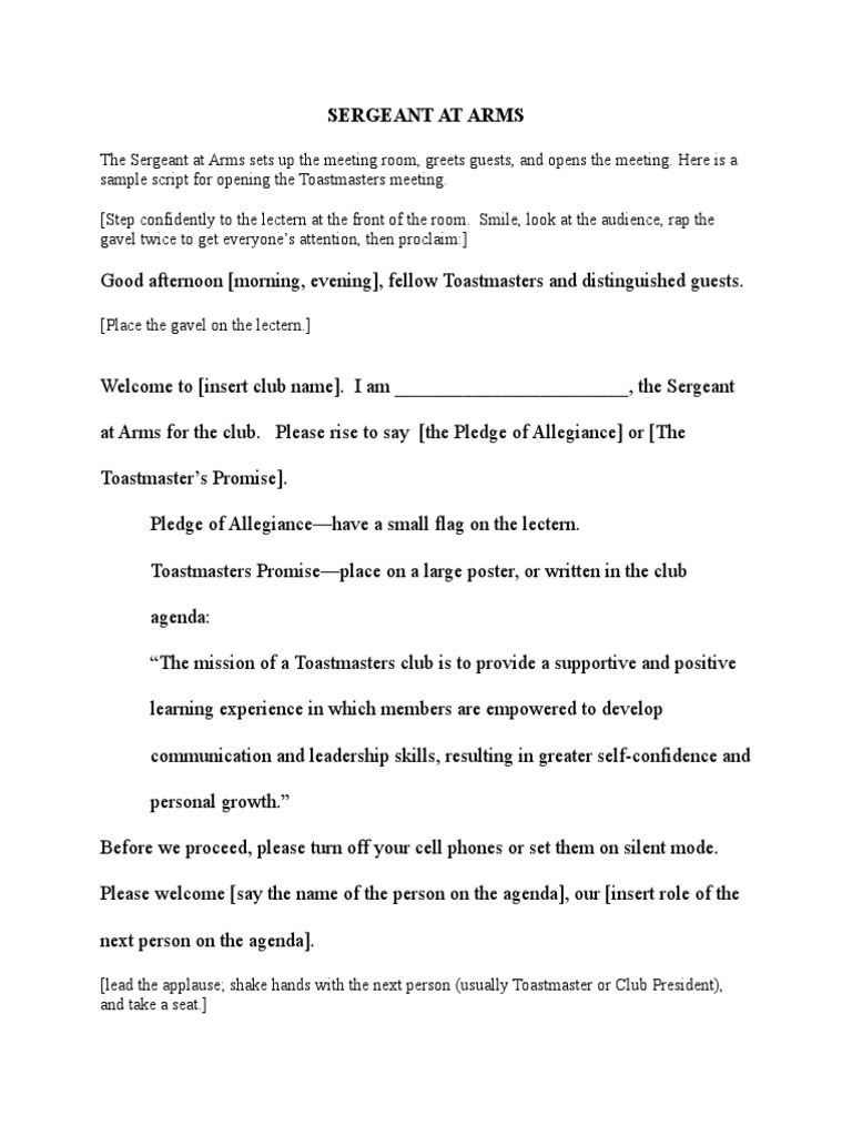 Tools Saa Meeting Script Pdf