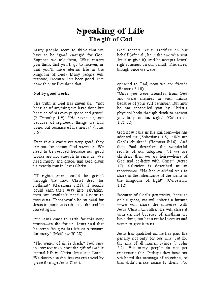 Understanding Salvation by Grace | PDF | Grace In Christianity | Jesus