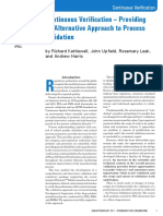 Continous Verification - Providing An Alternative Approach To Process Validation PDF