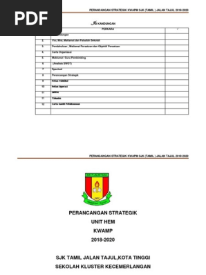 Perancangan Strategik Kwapm 2020 New Pdf