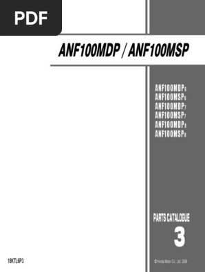 ANF100MDP ANF100MSP Issue No 3 Original PDF | PDF | Bracket