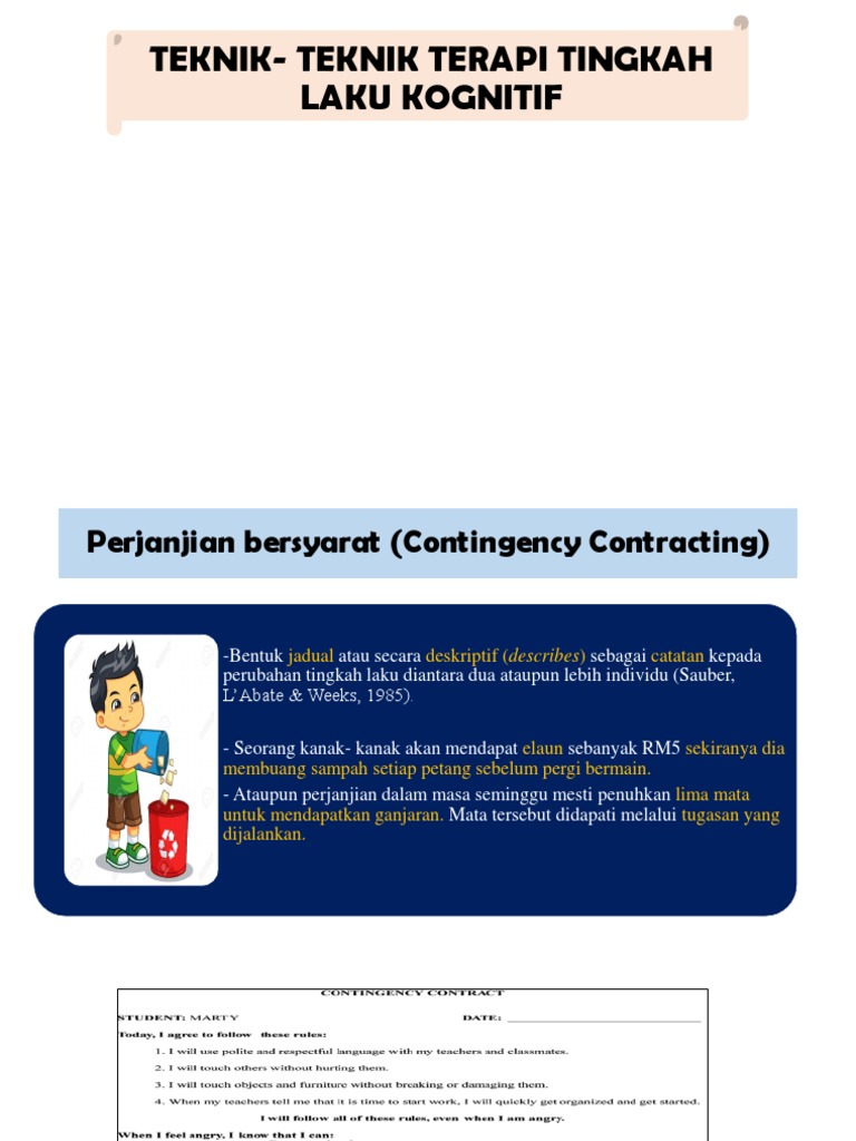Teknik Terapi Tingkah Laku Kognitif | PDF