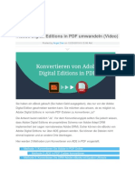 Adobe Digital Editions in PDF Umwandeln (Video)