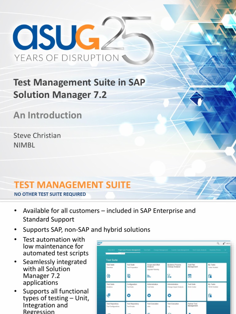 SAP Solution Manager 7.2 Test Management Guide | PDF | Sap Se ...