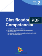 CLASIFICADOR DE COMPETENCIAS BOLIVIA 2012 