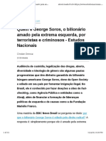 Quem É George Soros, o Bilionário Amado Pela Extrema Esquerda, Por Terroristas e Criminosos - Estudos Nacionais