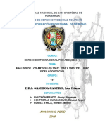 Competencia tribunales peruanos acciones sobre universalidad bienes