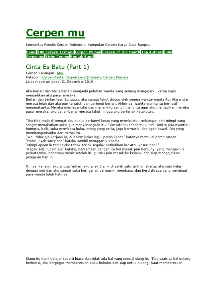 Cinta Dan Es Batu Pdf