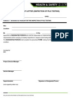 Appointment Letter Designated Person Pile Testing Inspection