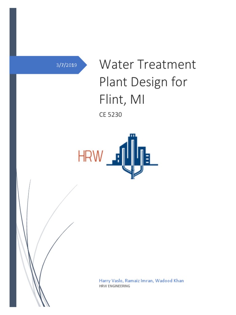 Ce 5230 Water Treatment Plant Design PDF Water Purification