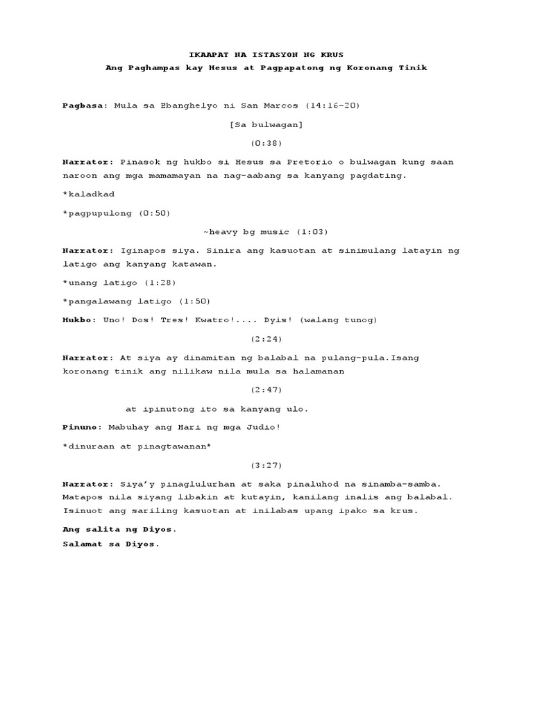 Ikaapat Na Istasyon NG Krus | PDF